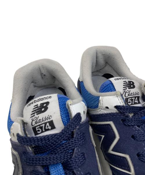NEW BALANCE（ニューバランス）NEW BALANCE (ニューバランス) NEW BALANCE 574 ローカットスニーカー ブルー×ネイビー サイズ:24.5cmの古着・服飾アイテム