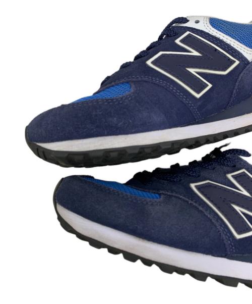 NEW BALANCE（ニューバランス）NEW BALANCE (ニューバランス) NEW BALANCE 574 ローカットスニーカー ブルー×ネイビー サイズ:24.5cmの古着・服飾アイテム