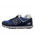 NEW BALANCE (ニューバランス) NEW BALANCE 574 ローカットスニーカー ブルー×ネイビー サイズ:24.5cm：5000円