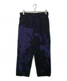 TAAKK（ターク）の古着「TAAKK パンツ」｜ブラック×パープル
