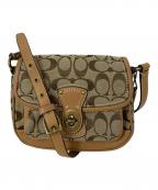 COACHコーチ）の古着「COACH ショルダーバッグ」｜ベージュ