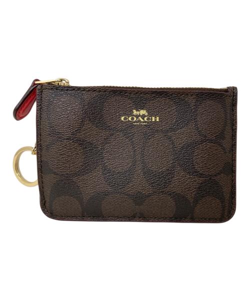 COACH（コーチ）COACH (コーチ) COACH シグネチャー コインケース ブラウンの古着・服飾アイテム