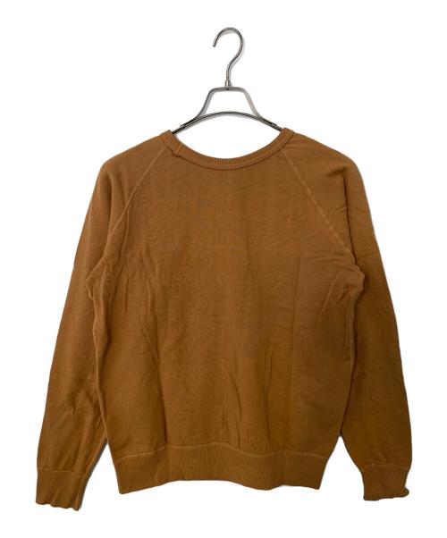 MIXTA（ミクスタ）MIXTA (ミクスタ) MIXTA USA製 フロッキープリント ラグラン スウェット ブラウン サイズ:Mの古着・服飾アイテム