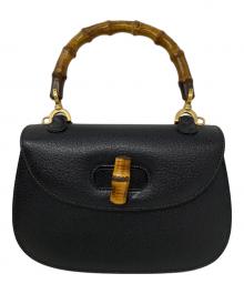 GUCCI（グッチ）の古着「GUCCI バンブー ハンドバッグ」｜ブラック