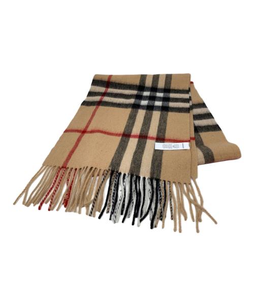 BURBERRY（バーバリー）BURBERRY (バーバリー) BURBERRY マフラー ブラウン×レッド×ブラックの古着・服飾アイテム