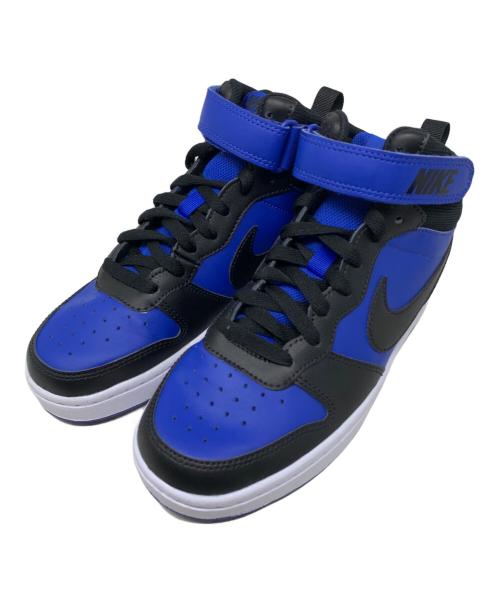 NIKE（ナイキ）NIKE (ナイキ) NIKE Court Borough Mid 2 ハイカットスニーカー ブルー×ブラック サイズ:23.5cmの古着・服飾アイテム