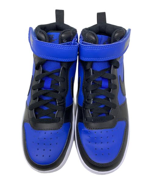 NIKE（ナイキ）NIKE (ナイキ) NIKE Court Borough Mid 2 ハイカットスニーカー ブルー×ブラック サイズ:23.5cmの古着・服飾アイテム