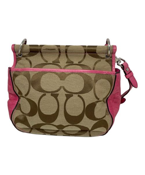 COACH（コーチ）COACH (コーチ) COACH シグネチャー 2WAYショルダーバッグ ショッキングピンクの古着・服飾アイテム