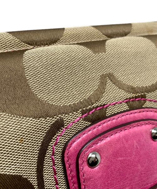 COACH（コーチ）COACH (コーチ) COACH シグネチャー 2WAYショルダーバッグ ショッキングピンクの古着・服飾アイテム