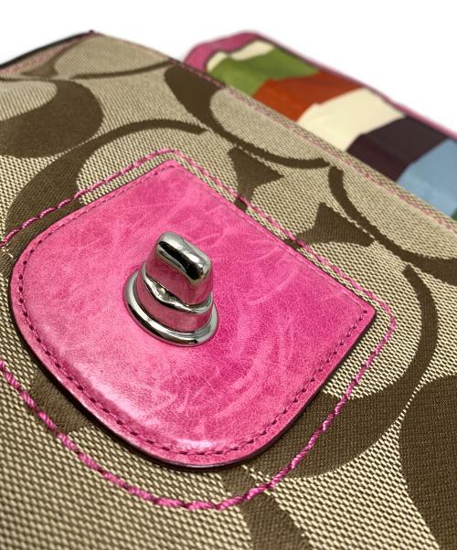 COACH（コーチ）COACH (コーチ) COACH シグネチャー 2WAYショルダーバッグ ショッキングピンクの古着・服飾アイテム