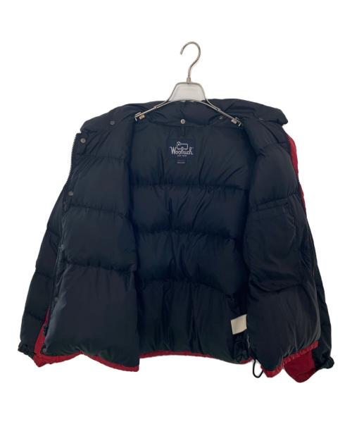 WOOLRICH（ウールリッチ）WOOLRICH (ウールリッチ) WOOLRICH ダウンジャケット レッド×ブラック サイズ:Mの古着・服飾アイテム