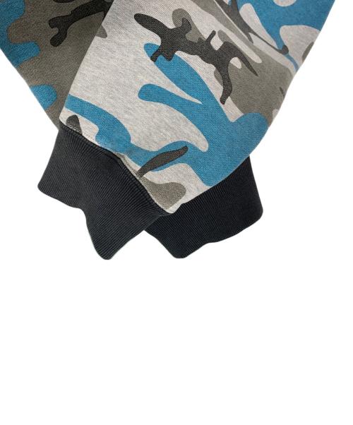 X-LARGE（エクストララージ）X-LARGE (エクストララージ) X-LARGE ジップパーカー グレー×ブルー×ブラック サイズ:Mの古着・服飾アイテム