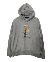 POLO RALPH LAUREN（ポロ・ラルフローレン）の古着「POLO RALPH LAUREN スウェットプルパーカー」｜ライトグレー