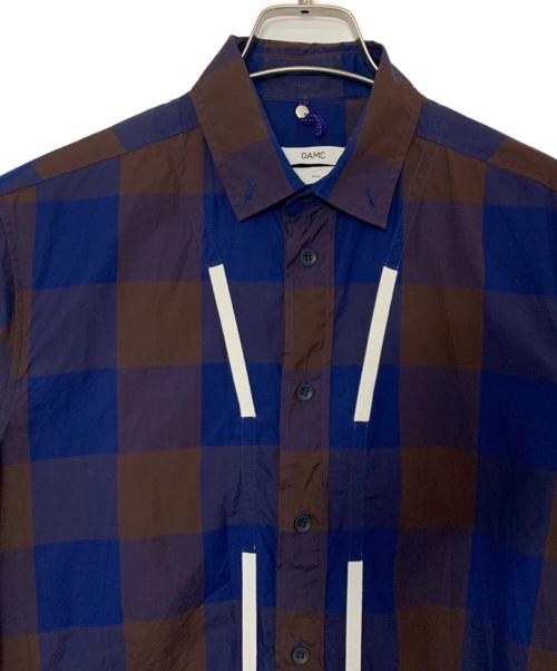 OAMC（オーエーエムシー）OAMC (オーエーエムシー) OAMC 長袖シャツ ネイビー×ブラウン サイズ:Sの古着・服飾アイテム