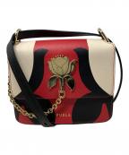 FURLAフルラ）の古着「FURLA ショルダーバッグ」｜レッド×ベージュ