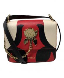 FURLA（フルラ）の古着「FURLA ショルダーバッグ」｜レッド×ベージュ