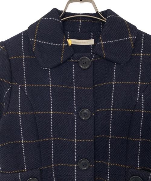 CHEMINS BLANCS（シュマンブラン）CHEMINS BLANCS (シュマンブラン) CHEMINS BLANCS コート ネイビー サイズ:7の古着・服飾アイテム