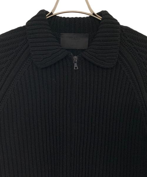 PRADA（プラダ）PRADA (プラダ) PRADA ニットジャケット ブラック サイズ:48の古着・服飾アイテム