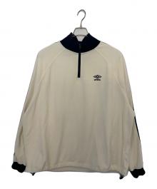 UMBRO（アンブロ）の古着「UMBRO ハーフジップスウェット」｜ホワイト