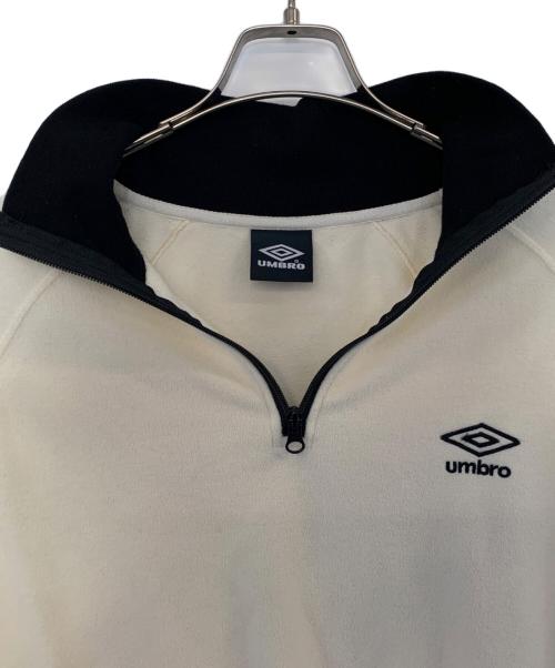 UMBRO（アンブロ）UMBRO (アンブロ) UMBRO ハーフジップスウェット ホワイト サイズ:Lの古着・服飾アイテム