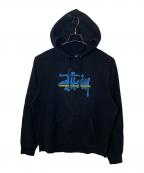 stussyステューシー）の古着「stussy スウェットプルパーカー」｜ブラック