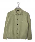 BURBERRY LONDONバーバリーロンドン）の古着「BURBERRY LONDON 厚手カーディガン」｜黄緑