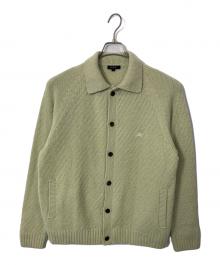 BURBERRY LONDON（バーバリーロンドン）の古着「BURBERRY LONDON 厚手カーディガン」｜黄緑