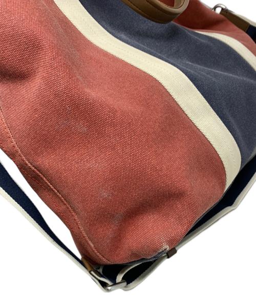 COACH（コーチ）COACH (コーチ) COACH 2WAYトートバッグ ブラウン×ネイビーの古着・服飾アイテム