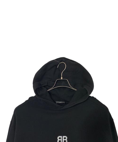 BALENCIAGA（バレンシアガ）BALENCIAGA (バレンシアガ) BALENCIAGA BB PIXEL HOODIE スウェットプルオーバーパーカー ブラック サイズ:Lの古着・服飾アイテム
