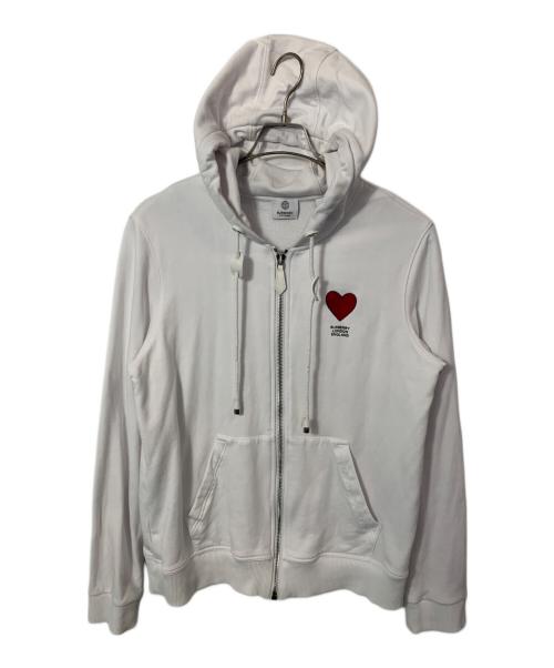 BURBERRY（バーバリー）BURBERRY (バーバリー) BURBERRY ジップパーカー ホワイト サイズ:XLの古着・服飾アイテム