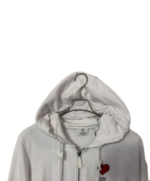 BURBERRY（バーバリー）BURBERRY (バーバリー) BURBERRY ジップパーカー ホワイト サイズ:XLの古着・服飾アイテム