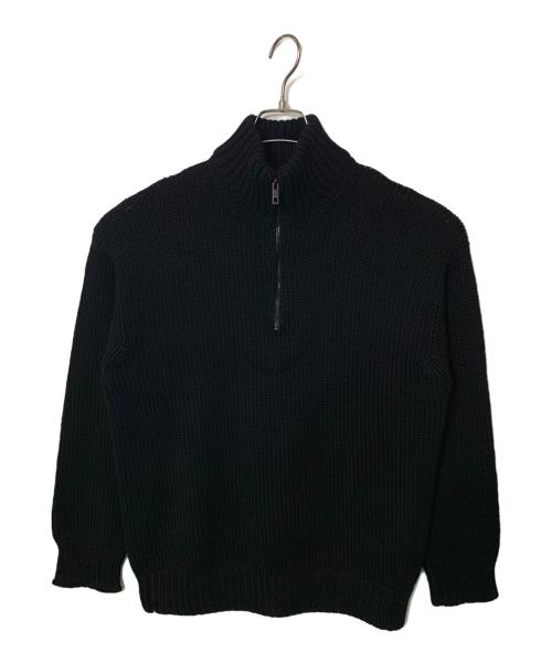 LOUIS VUITTON（ルイ ヴィトン）LOUIS VUITTON (ルイ ヴィトン) LOUIS VUITTON ヤクウールハーフジップニット ブラック サイズ:Ｓの古着・服飾アイテム