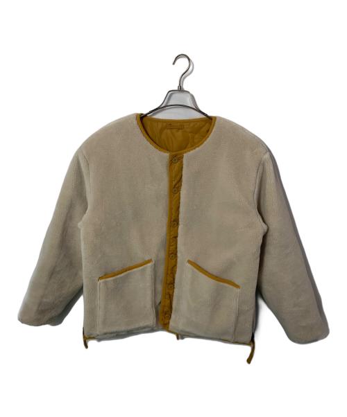 TAION（タイオン）TAION (タイオン) TAION リバーシブルダウンジャケット ライトブラウン×ベージュ サイズ:Mの古着・服飾アイテム