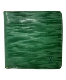 LOUIS VUITTON（ルイ ヴィトン）の古着「LOUIS VUITTON エピ 2つ折り財布」｜グリーン