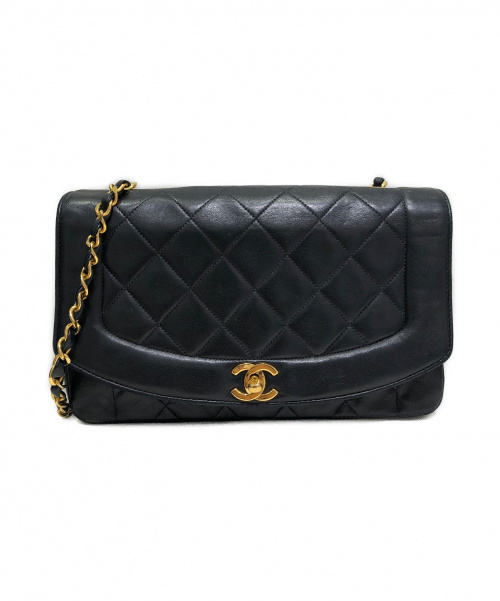 CHANEL（シャネル）CHANEL (シャネル) ダイアナフラップチェーンショルダーバッグ ブラック サイズ:25 マトラッセの古着・服飾アイテム