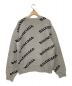 BALENCIAGA (バレンシアガ) ロゴ総柄ジャガードオーバーシルエットニット グレー サイズ:L：39800円