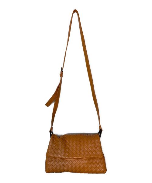 BOTTEGA VENETA（ボッテガベネタ）BOTTEGA VENETA (ボッテガベネタ) イントレチャートショルダーバッグ ベージュの古着・服飾アイテム
