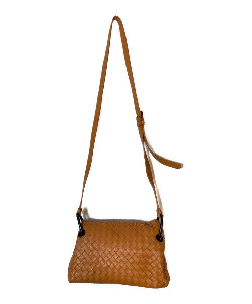 BOTTEGA VENETA（ボッテガベネタ）BOTTEGA VENETA (ボッテガベネタ) イントレチャートショルダーバッグ ベージュの古着・服飾アイテム
