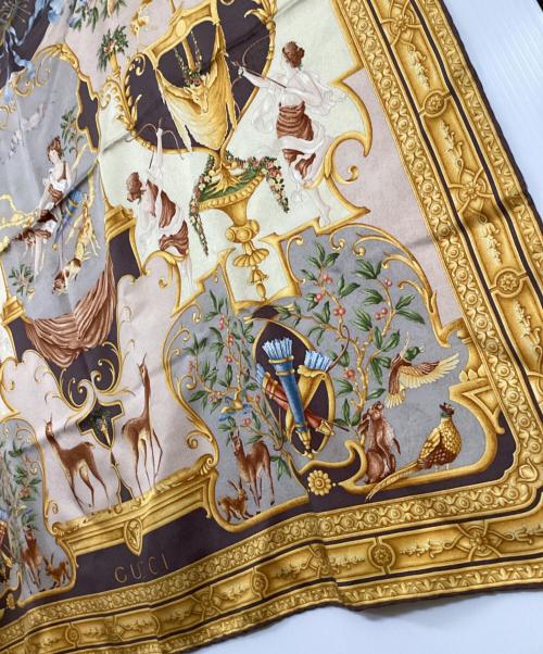 GUCCI（グッチ）GUCCI (グッチ) スカーフ イエロー×ベージュの古着・服飾アイテム