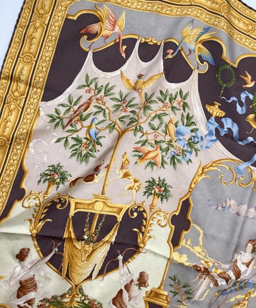 GUCCI（グッチ）GUCCI (グッチ) スカーフ イエロー×ベージュの古着・服飾アイテム