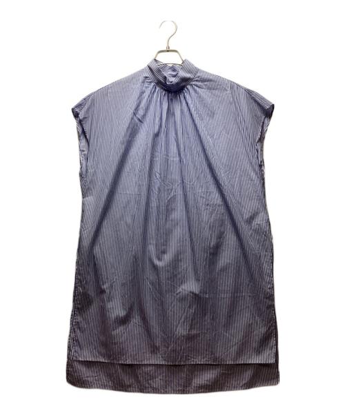 MACPHEE（マカフィー）MACPHEE (マカフィー) ギャザーPOブラウス ネイビー サイズ:36の古着・服飾アイテム