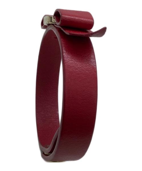 Salvatore Ferragamo（サルヴァトーレ フェラガモ）Salvatore Ferragamo (サルヴァトーレ フェラガモ) リボン型ブレスレット レッドの古着・服飾アイテム