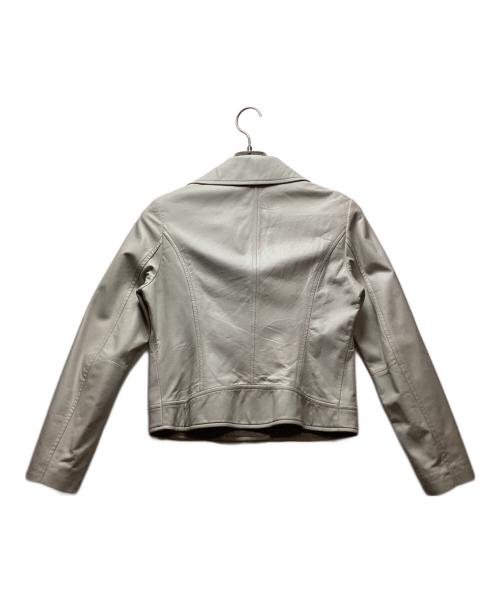 And Couture（アンドクチュール）And Couture (アンドクチュール) ラムレザーライダースジャケット ホワイト サイズ:Freeの古着・服飾アイテム