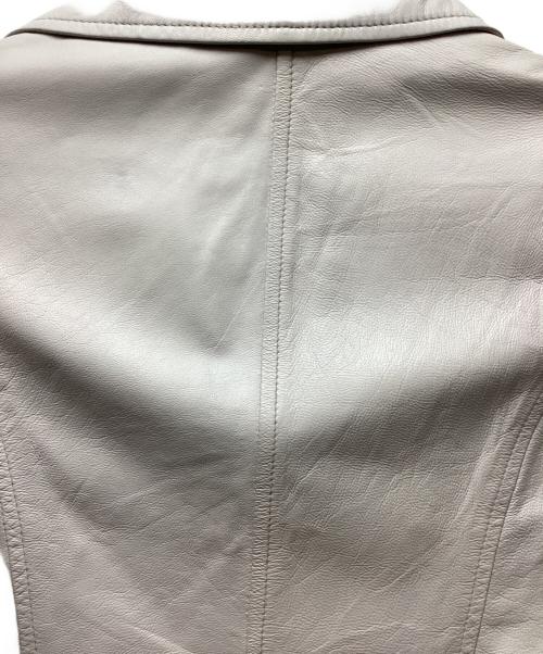 And Couture（アンドクチュール）And Couture (アンドクチュール) ラムレザーライダースジャケット ホワイト サイズ:Freeの古着・服飾アイテム