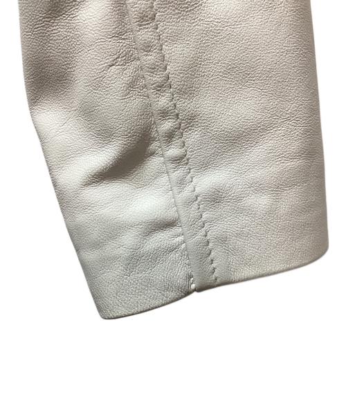 And Couture（アンドクチュール）And Couture (アンドクチュール) ラムレザーライダースジャケット ホワイト サイズ:Freeの古着・服飾アイテム