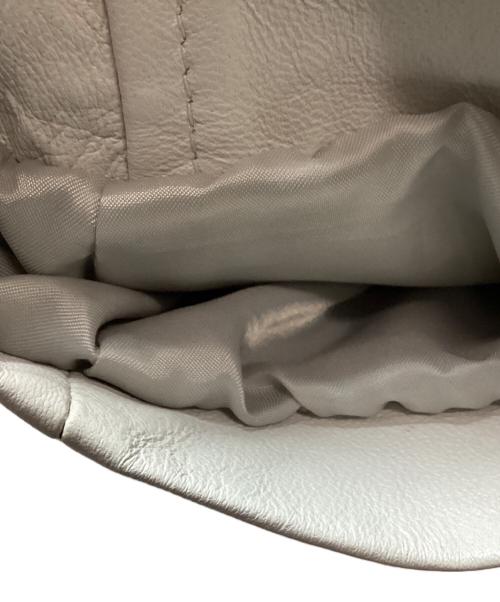 And Couture（アンドクチュール）And Couture (アンドクチュール) ラムレザーライダースジャケット ホワイト サイズ:Freeの古着・服飾アイテム