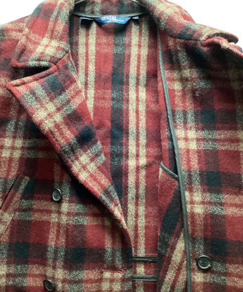 POLO RALPH LAUREN（ポロ・ラルフローレン）POLO RALPH LAUREN (ポロ・ラルフローレン) 80'sダブルブレストコート レッド×ブラック サイズ:Lの古着・服飾アイテム
