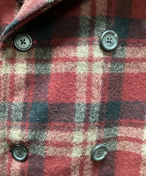 POLO RALPH LAUREN（ポロ・ラルフローレン）POLO RALPH LAUREN (ポロ・ラルフローレン) 80'sダブルブレストコート レッド×ブラック サイズ:Lの古着・服飾アイテム