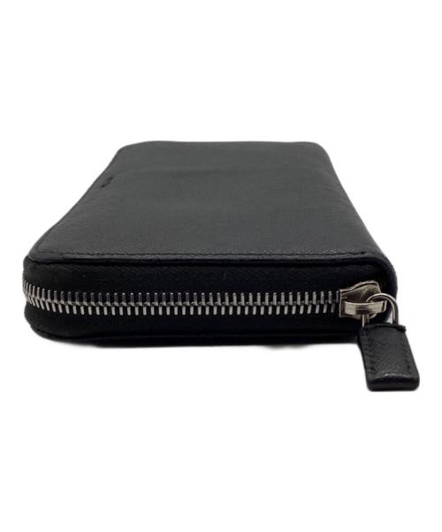 PRADA（プラダ）PRADA (プラダ) ラウンドファスナーウォレット ブラックの古着・服飾アイテム