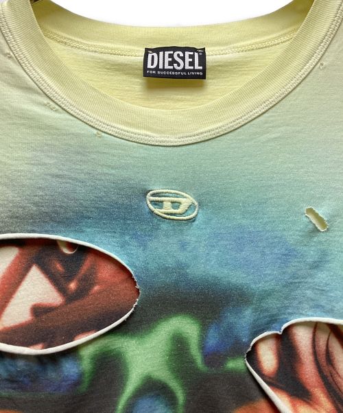 DIESEL（ディーゼル）DIESEL (ディーゼル) レイヤードカットソー イエロー サイズ:XLの古着・服飾アイテム